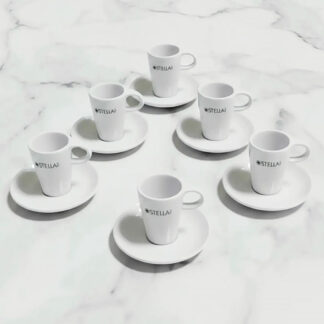 Stella Z11422WT 3oz Espresso Cup Set, 6 Pack - White