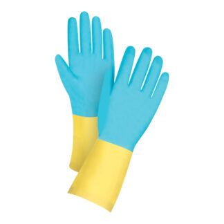 Zenith Safety Products Dipped Chemical-Resistant Gloves - Blue & Yellow
