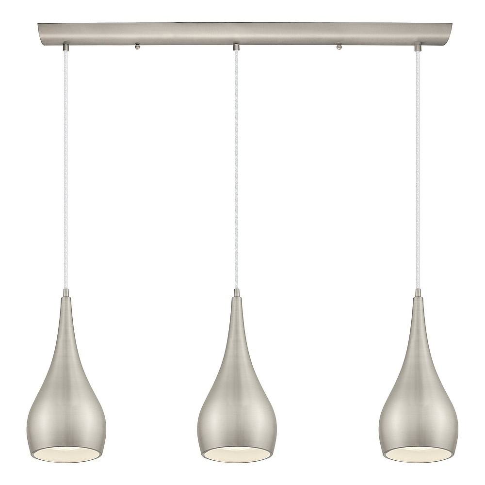 Eglo 92077A Reale Tripe Pendant Light, Satin Nickel