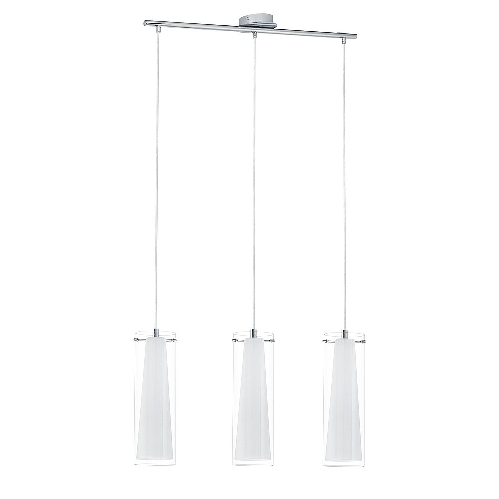 Eglo 89833A Pinto 3 Light Pendant Light, Chrome