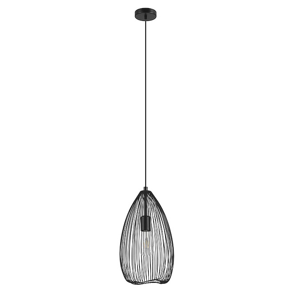 Eglo 49141A Clevedon 1 Light Pendant Light, Black