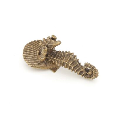 Schaub 897-ED 1-1/4" Symphony Inlays Nature Seahorse Pendant Cabinet Pull, Estate Dover