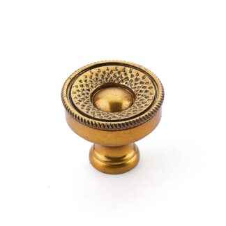 Schaub 927-PAR 1-1/4" Symphony Inlays Sonata Cabinet Knob - Paris Brass