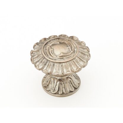 Schaub 937-MSL 1-1/2" Symphony Elegance French Court Cabinet Knob, Monticello Silver