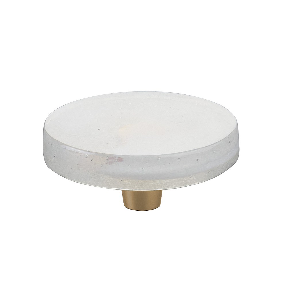 Schaub 211065-TW-GLD 2-1/2" Symphony Elegance Fused Large Round Cabinet Knob - Glass & Gold