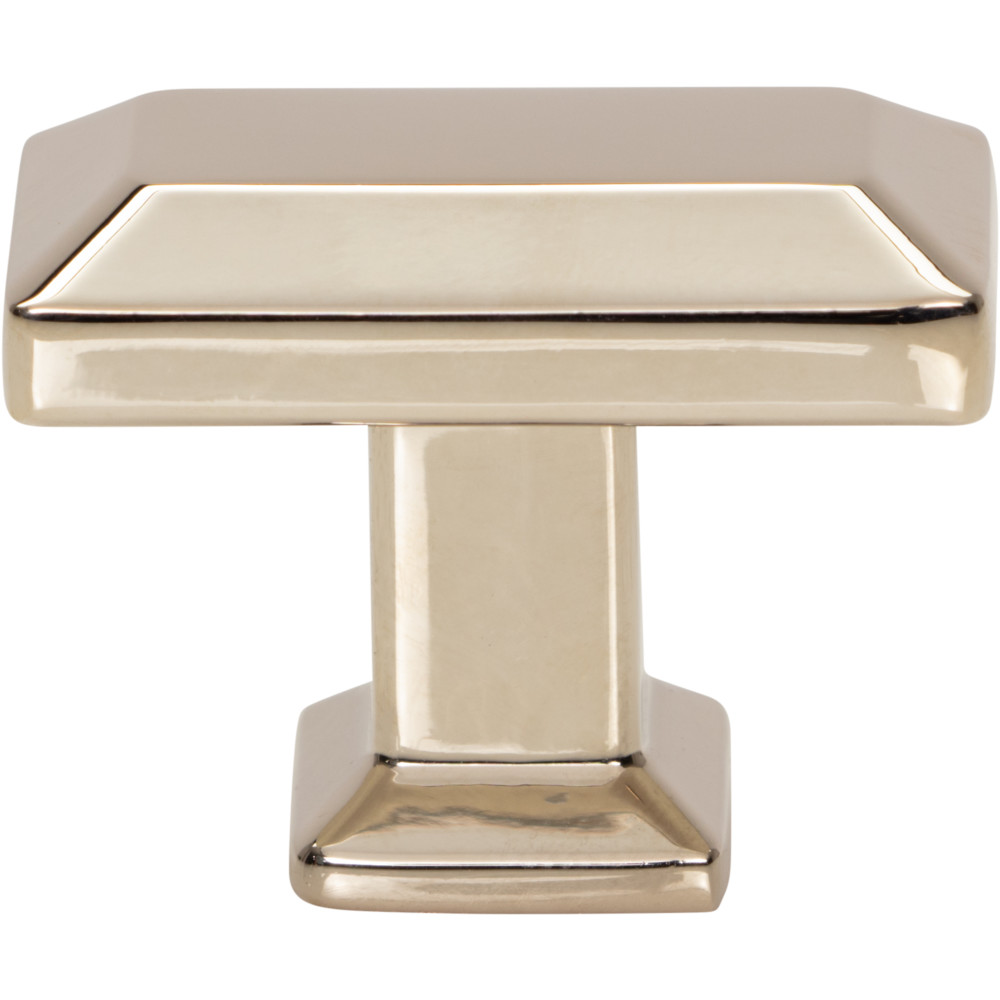 Schaub 661-PN 1-7/8" Symphony Inlays Avalon Bay Rectangular Cabinet Knob - Polished Nickel
