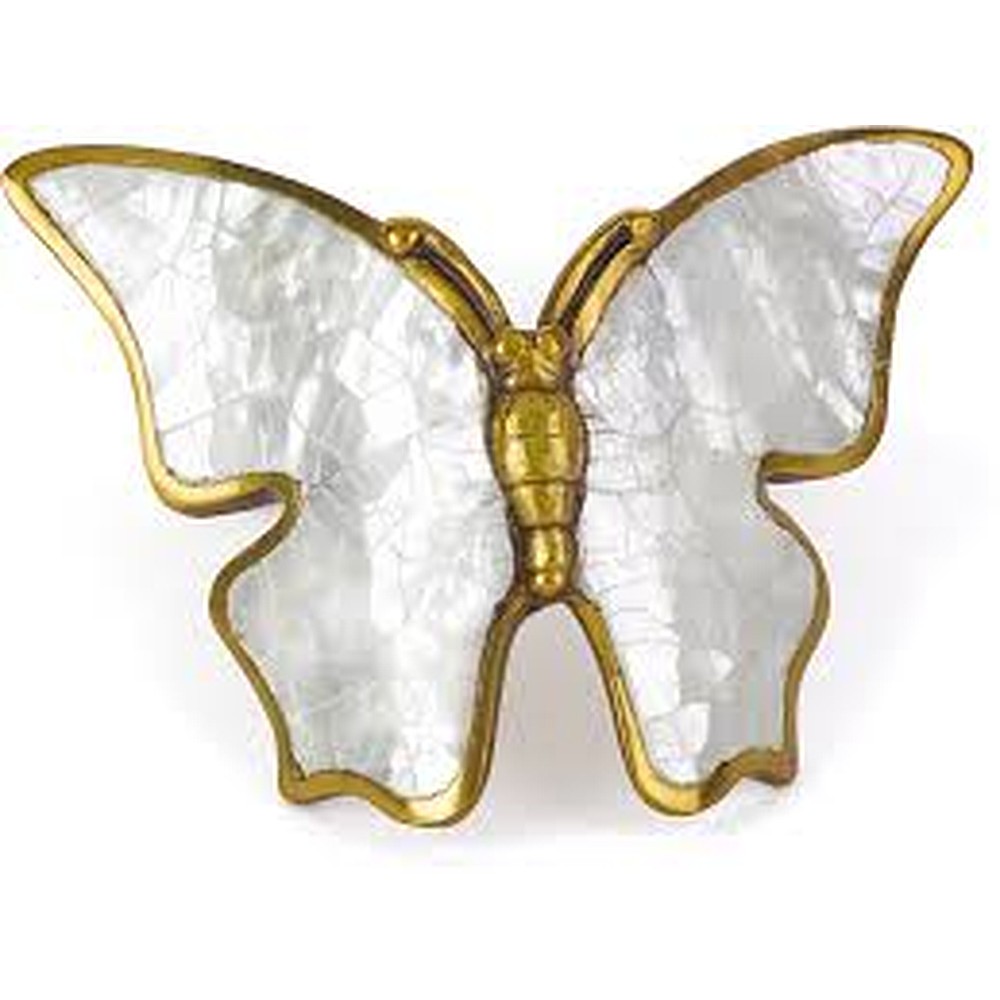 Schaub 891-PAR 1-1/2" Symphony Inlays Nature Butterfly Cabinet Pull - Paris Brass