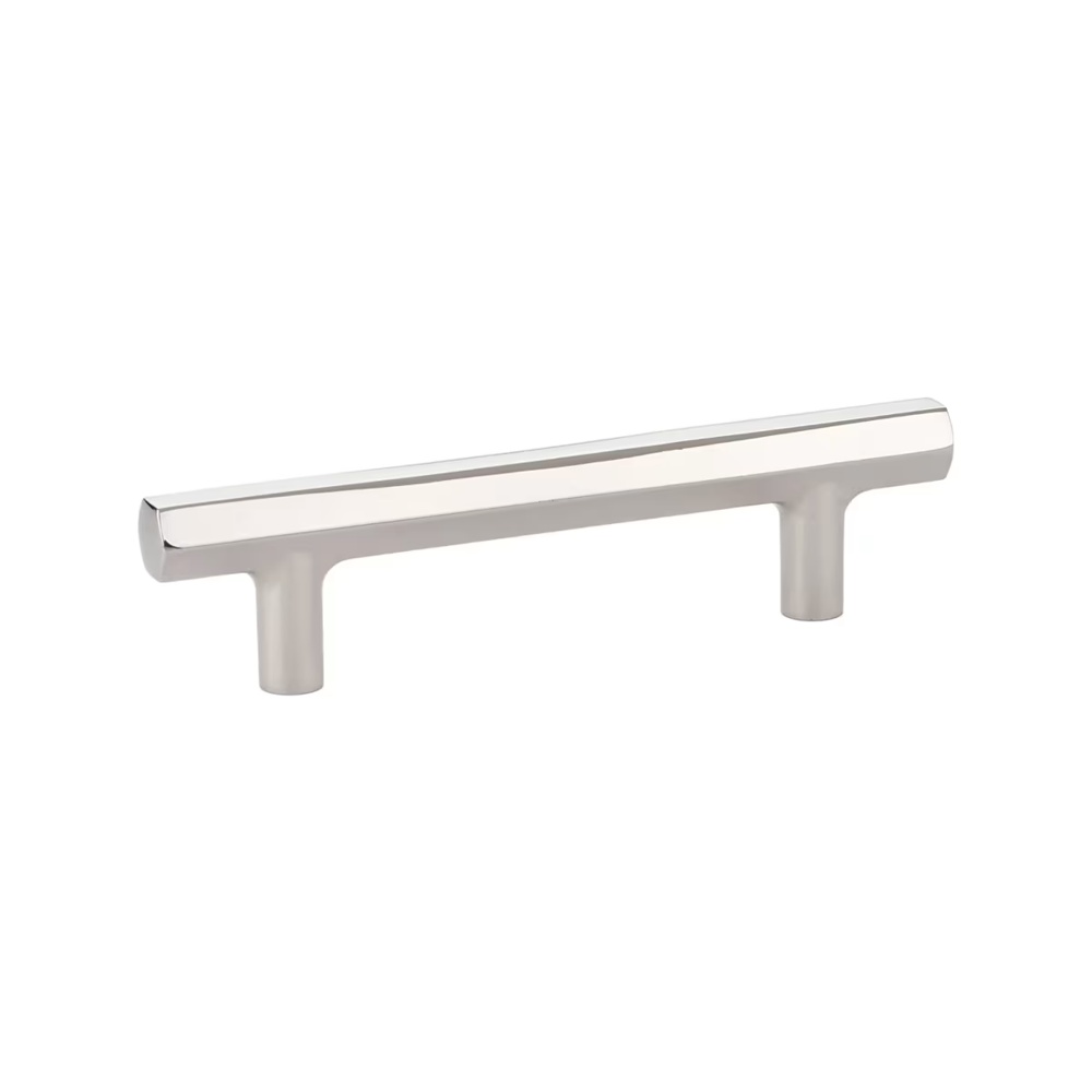 Emtek 86459US14 3-1/2" Brass Cabinet Pull – Polished Nickel