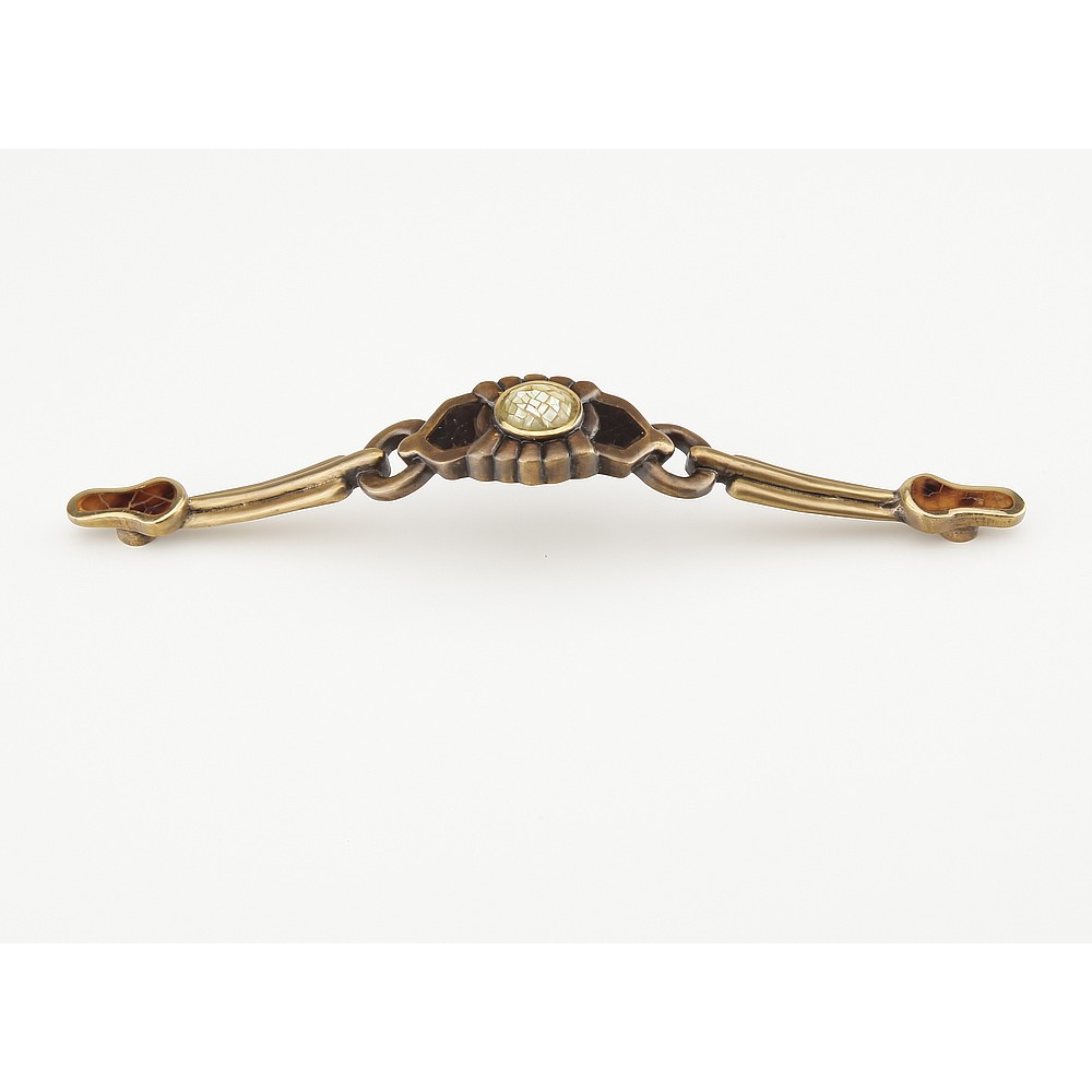 Schaub 958P-AB 6-1/2" Symphony Inlays Heirloom Treasures Cabinet Pull - Antique Brass