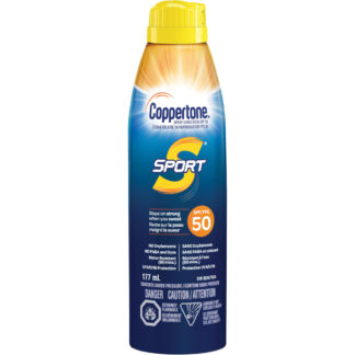 Coppertone JM031 177ml Sport® Water Resistant Sunscreen, SPF 50, Aerosol