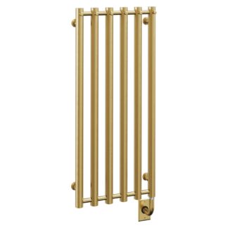 ICO W8508 16.5"x37.5" Rosendal Electric Hardwired Towel Warmer - PVD Brushed Gold