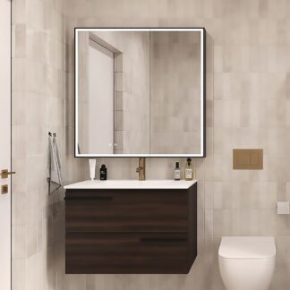 ICO IN1124.BG Nova 24" x 36" LED Medicine Cabinet - Brushed Gold