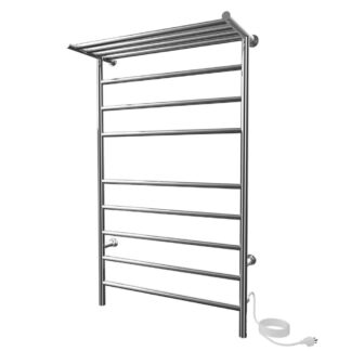 ICO K3023E 24"x40" Kontour Angle Electric Plug-In Towel Warmer With Shelf - Chrome