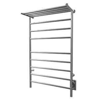ICO K3023W 24"x40" Kontour Angle Electric Hardwired Towel Warmer With Shelf - Chrome