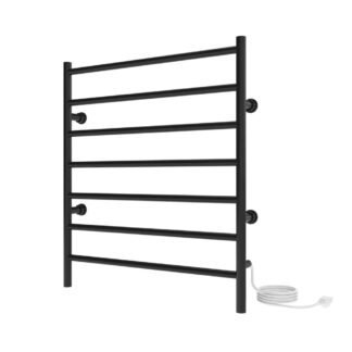 ICO K4015E 24"x27" Kontour Linear Electric Plug-In Towel Warmer - Matte Black