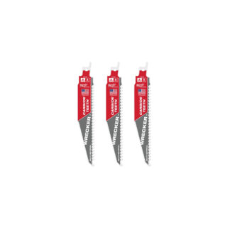 Milwaukee 48-00-5341 6" 6 TPI THE WRECKER™ with Carbide Teeth SAWZALL® Blade, 3 Pack