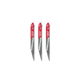 Milwaukee 48-00-5342 9" 6 TPI THE WRECKER™ with Carbide Teeth SAWZALL® Blade, 3 Pack