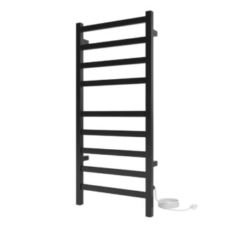 ICO K6025E 18"x40" Kontour Square Electric Plug-In Towel Warmer - Matte Black