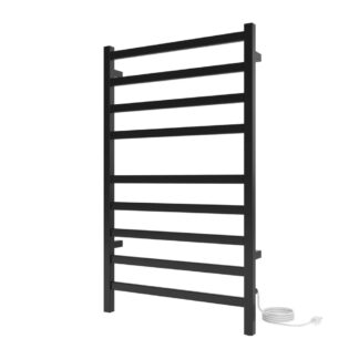 ICO K6035E 24"x40" Kontour Square Electric Plug-In Towel Warmer - Matte Black