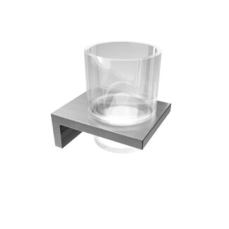 ICO V1554 Erupt Glass Tumbler - Brushed Nickel