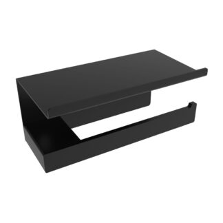 ICO V3055 Cinder Toilet Paper Holder With Shelf - Matte Black