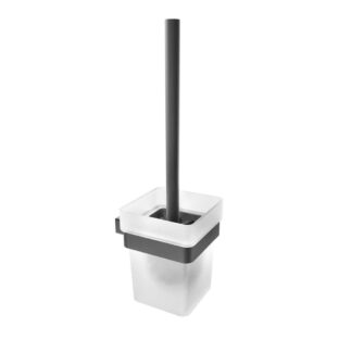 ICO V3615 Cinder Wall-Mounted Toilet Brush - Matte Black