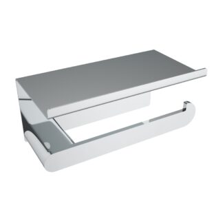 ICO V4053 Flow Toilet Paper Holder With Shelf - Chrome