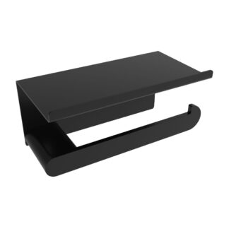 ICO V4055 Flow Toilet Paper Holder With Shelf - Matte Black