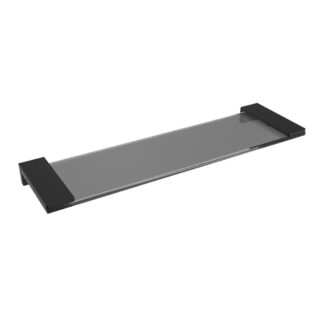 ICO V61765 Ash Glass Shelf - Matte Black