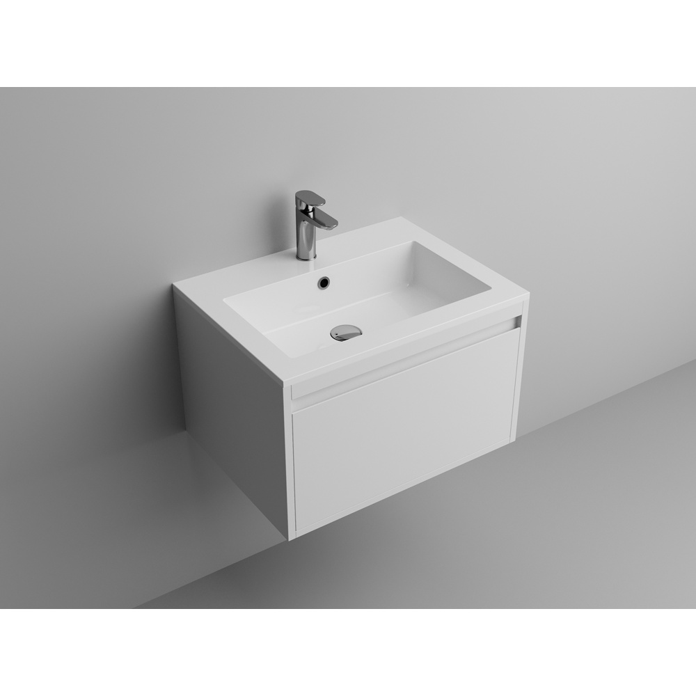 ICO B1124C.GW Square 24" Vanity Sink Top - Gloss White