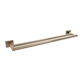 ICO V62189 Crater 24" Double Towel Bar - PVD Brushed Bronze