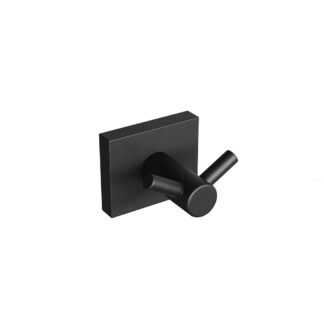 ICO V62255 Crater Double Towel Hook - Matte Black