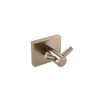 ICO V62259 Crater Double Towel Hook - PVD Brushed Bronze