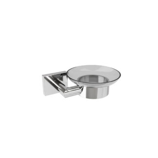 ICO V62523 Crater Glass Soap Dish - Chrome