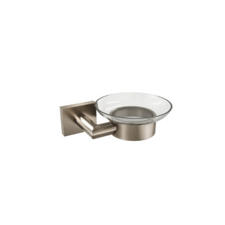 ICO V62524 Crater Glass Soap Dish - Brushed Nickel