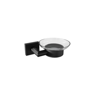 ICO V62525 Crater Glass Soap Dish - Matte Black