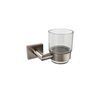 ICO V62554 Crater Glass Tumbler - Brushed Nickel