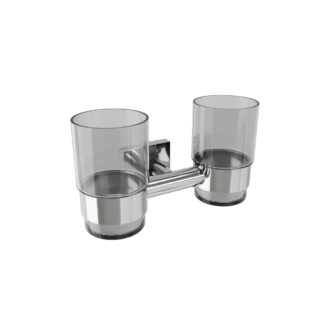ICO V62563 Crater Double Glass Tumbler - Chrome