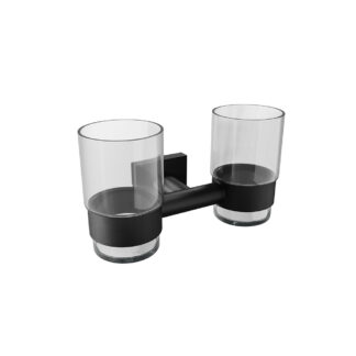 ICO V62565 Crater Double Glass Tumbler - Matte Black