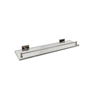 ICO V62764 Crater Glass Shelf - Brushed Nickel