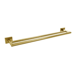 ICO V62188 Crater 24" Double Towel Bar - PVD Brushed Gold