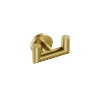 ICO V63228 Summit Double Towel Hook - PVD Brushed Gold