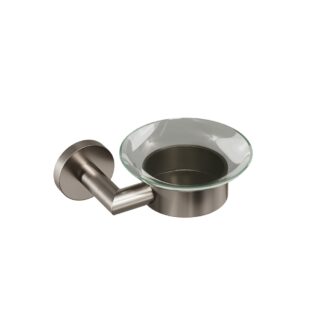 ICO Summit Glass Soap Dish - Brushed Nickel