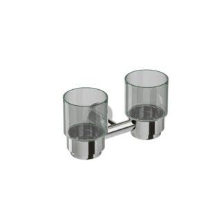 ICO Summit Double Glass Tumbler - Chrome