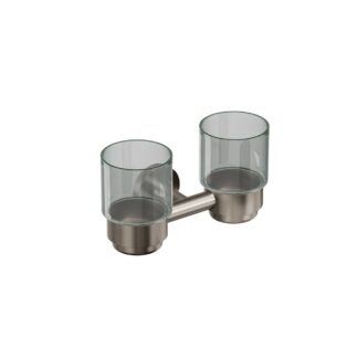 ICO Summit Double Glass Tumbler - Brushed Nickel