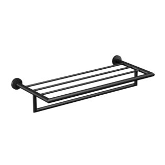 ICO V63725 Summit Towel Shelf With Bar - Matte Black