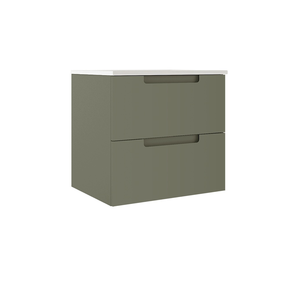 ICO BC1001.SG Coda 24" Two Drawer Wall-Mounted Vanity - Sage Green