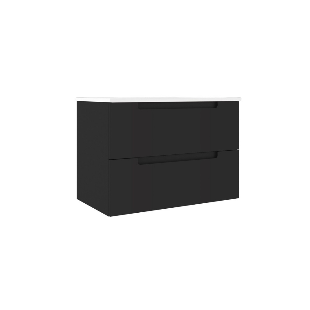 ICO BC1002.MB Coda 31" Two Drawer Wall-Mounted Vanity - Matte Black