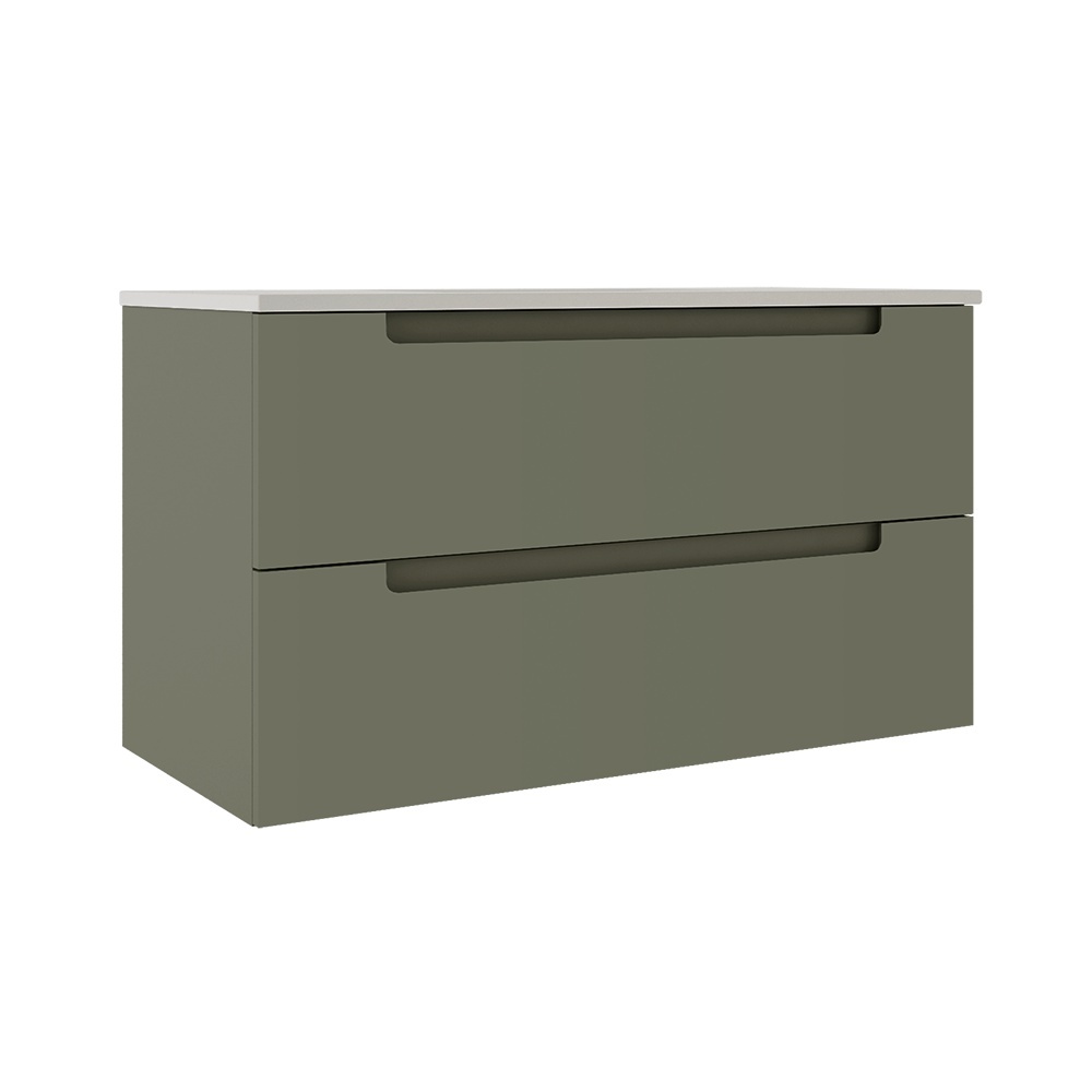ICO BC1003.SG Coda 36" Two Drawer Wall-Mounted Vanity - Sage Green