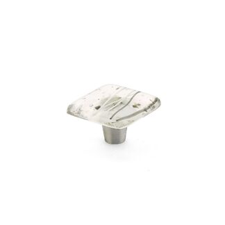 Schaub 34-CWG 1-1/2" Ice Square Cabinet Knob - Confetti White Gray